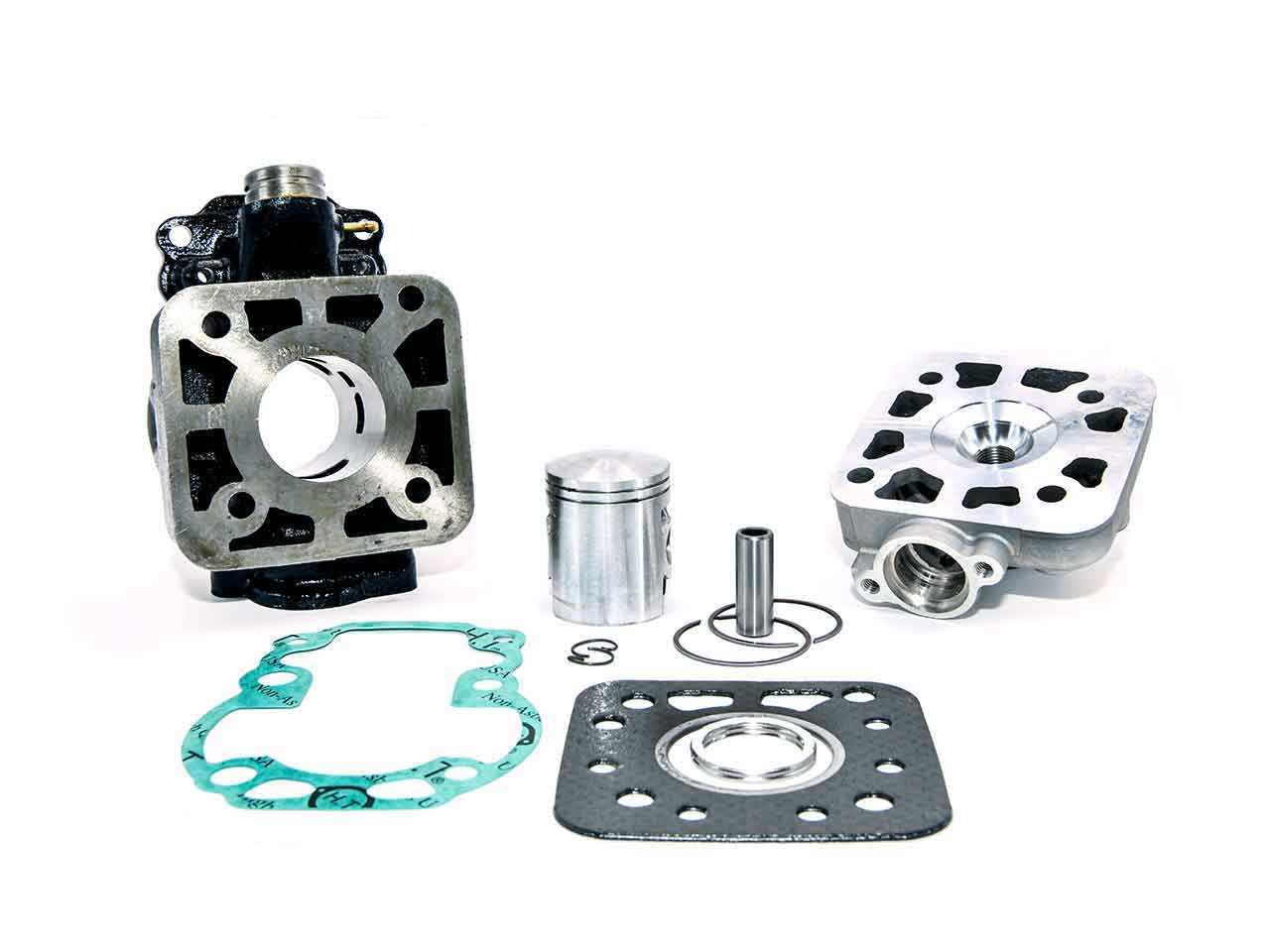 Suzuki RMX Grauguss Zylinder mit 2-Ring Kolben, Dichtungen und Zylinderkopf