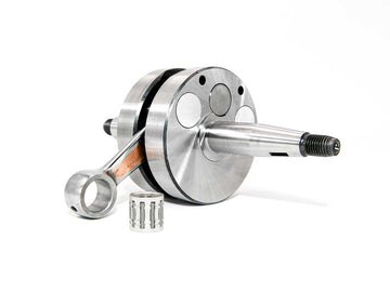 Barikit Kurbelwelle für einen AM6 Moped Motor. Eine Pleuelstange mit Hubzapfen und ein Nadellager.