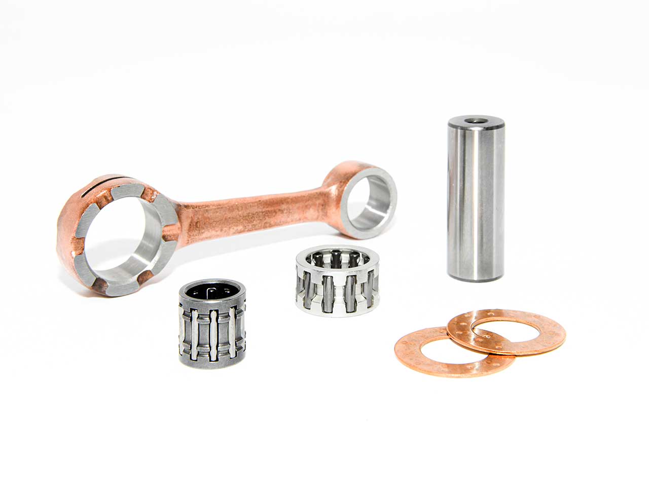 Barikit Pleuel für einen Peugeot Jet Force Moped Motor. Ein Hubzapfen, zwei Anlaufscheiben sowie 2 Nadellager.