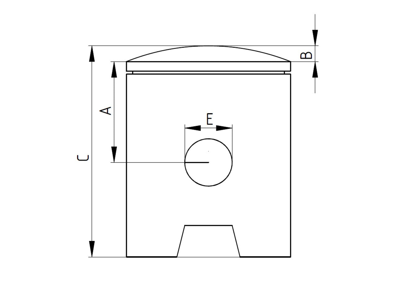 Skizze von einem Kolben für Metrakit Zylinder