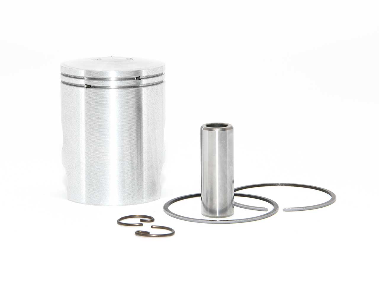 Kolben für Derbi mit Kolbenringen, Kolbenbolzen und Clips