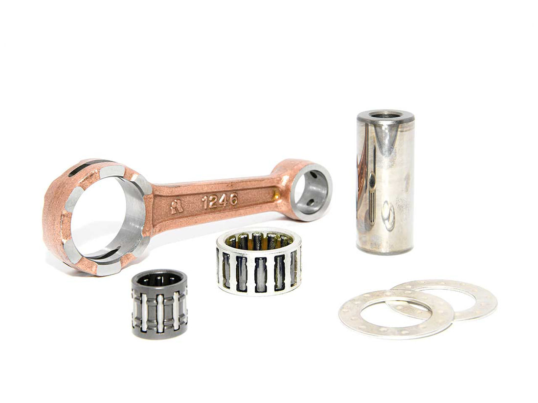 Barikit Pleuel für einen Kawasaki KX 60 Moped Motor. Ein Hubzapfen, zwei Anlaufscheiben sowie 2 Nadellager. 